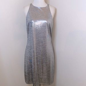 White House Black Market Silver Dress
